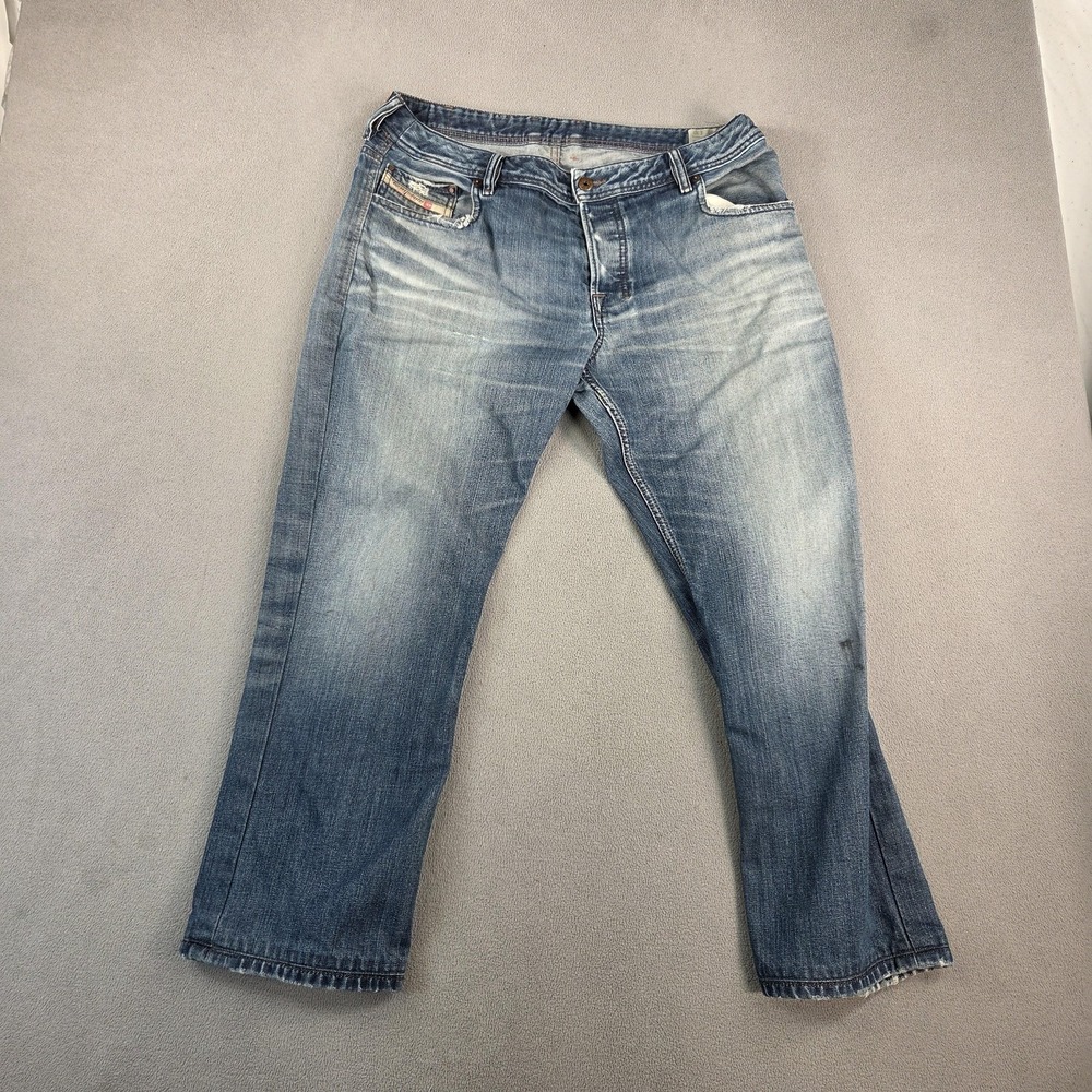 Diesel Zatiny Jeans Mens 40x32 ( Fits 34x26 ) Denim Bootcut Medium Distressed